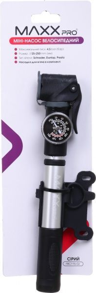 Насос для велосипеда MaxxPro FBC115-Gr