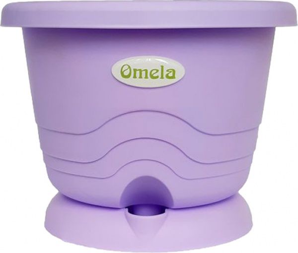 Горшок пластиковый Омела Омела Пастель 1 литра круглый 1л лаванда 