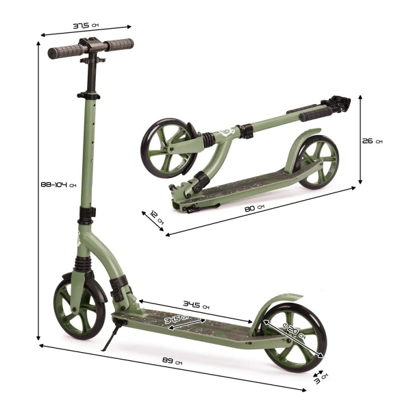 Самокат Kinderkraft Babytiger Spido Green зеленый BRSPID00GRE0000 