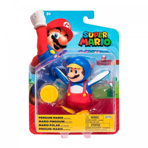 Іграшка Super Mario Ігрова фігурка з артикуляцією SUPER MARIO - Маріо-пінгвін 10 cm 40824i 