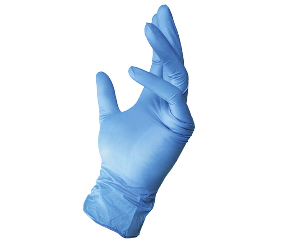Рукавички медичні Doloni нітрилові D-FENDER 3812 неопудрені блакитні р.L 20 шт./уп.