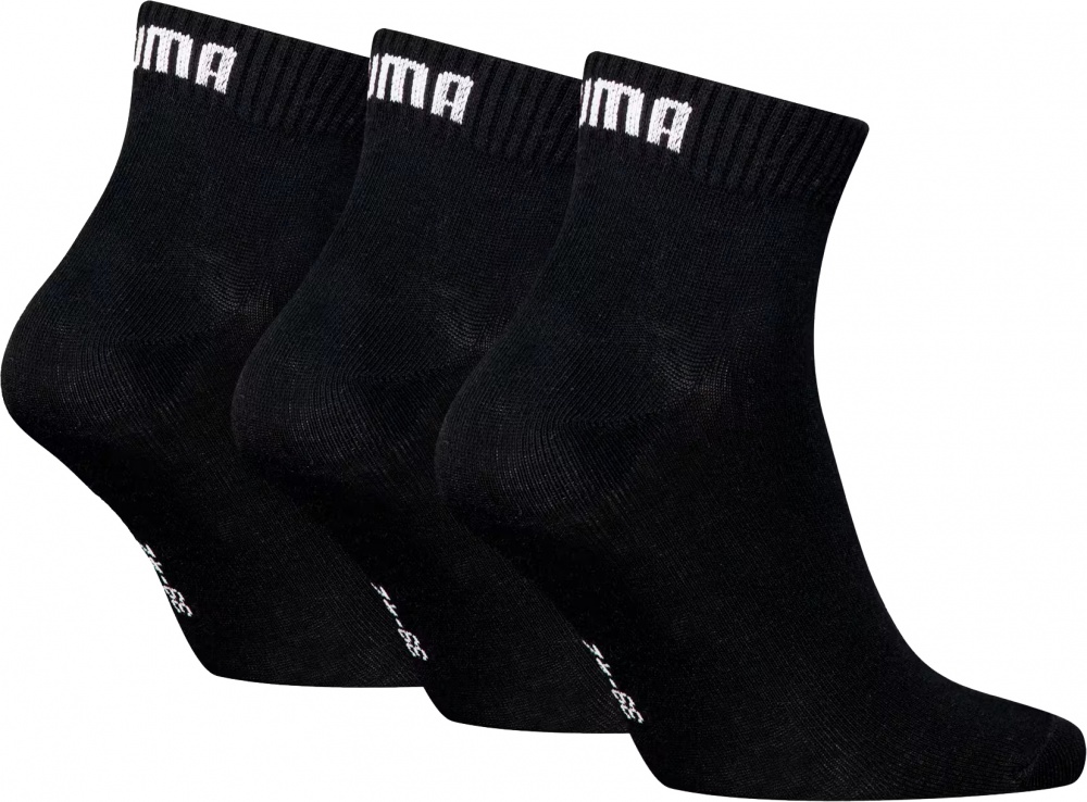 Шкарпетки Puma PUMA UNISEX QUARTER PLAIN 3P 93858906 р.43-46 чорний