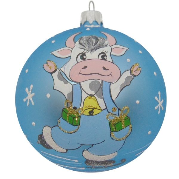 Куля новорічна d100 бичок 9454