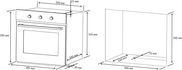 Духовой шкаф Eleyus Leona 6006 WH