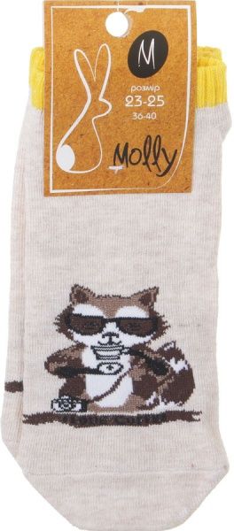 Шкарпетки жіночі Молли Єнот р. 23-25 бежевий меланж 