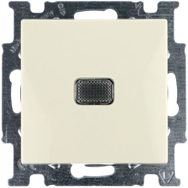 Выключатель одноклавишный ABB Basic 55 с подсветкой 10 А 230В IP20 кремовый 2006/1 UCGL-92-507