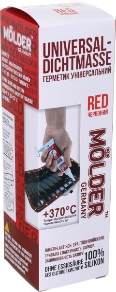 Герметик высокотемпературный +370°C 100% силиконовый красный 85 г