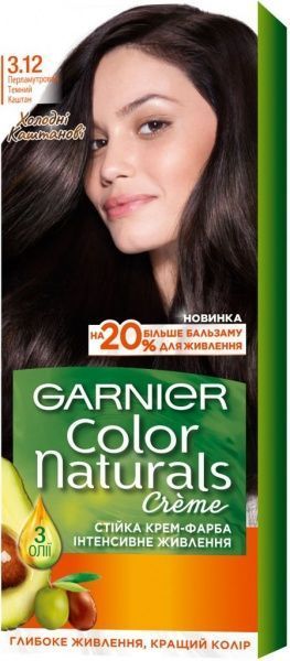 Крем-фарба для волосся Garnier Color Naturals 3.12 Перламутровий темний каштан 60 мл