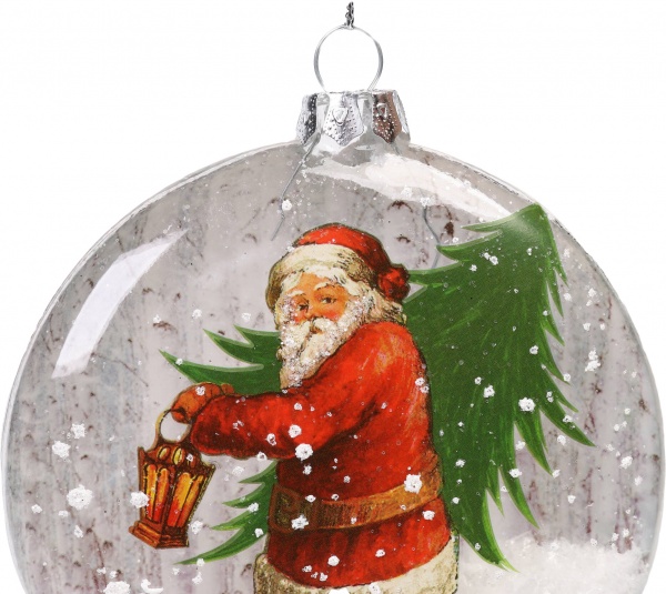 Елочная игрушка Медальон Дед Мороз в ассортименте 