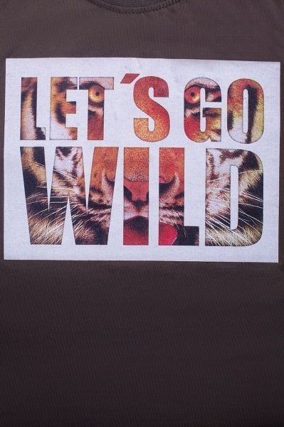 Футболка для хлопчиків Luna Kids з принтом Lets Go Wild р.116 графіт 