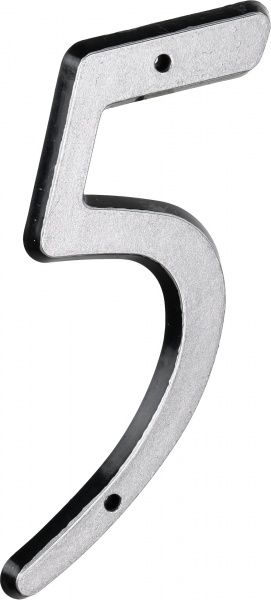 Цифра пластик срібний 108 мм Larvij LN5-PL112-MS #5