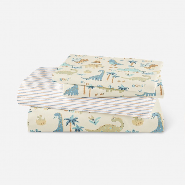 Комплект постельного белья Luna Kids Dino желтый с принтом