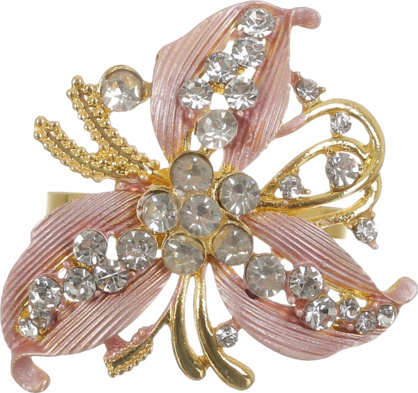 Кольцо для салфеток Diamond Pink Flower YQU9165-2