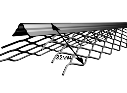 Уголок для мокрой штукатурки оцинкованный ШТУКАТУР 2,5 м 