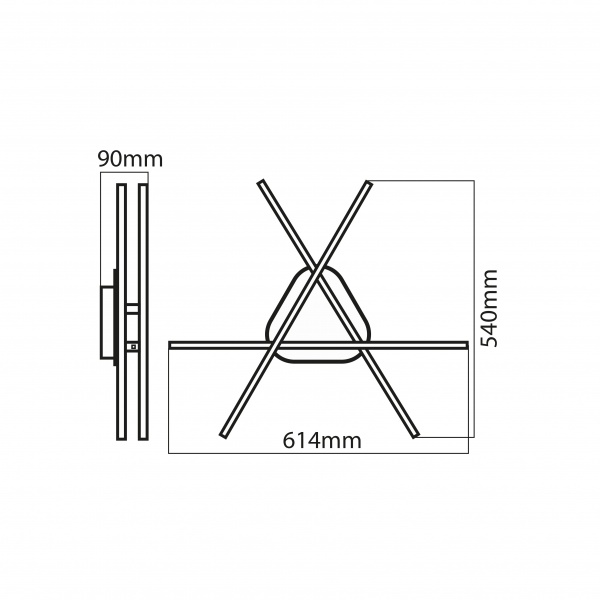 Люстра світлодіодна HOROZ ELECTRIC TROYA 1x24 Вт без цоколя хром 019-058-0024-010 