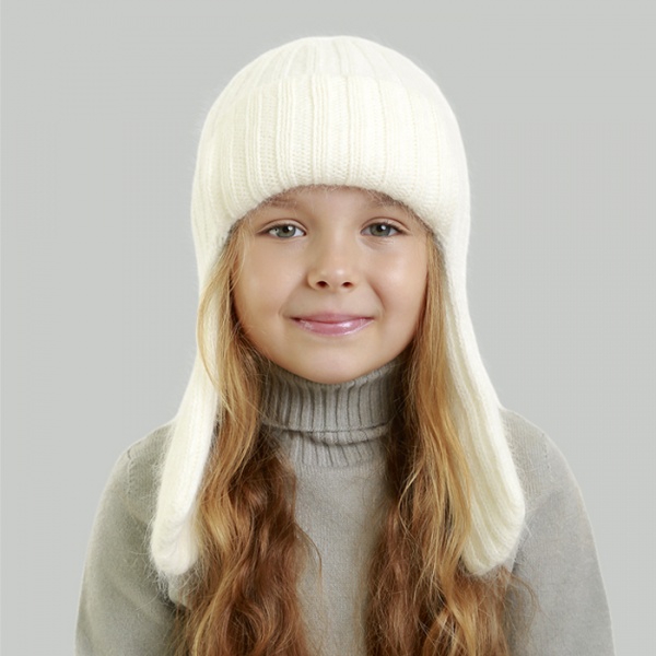 Шапка для девочек Elf-kids Пенелопа р.54-56 молочный 