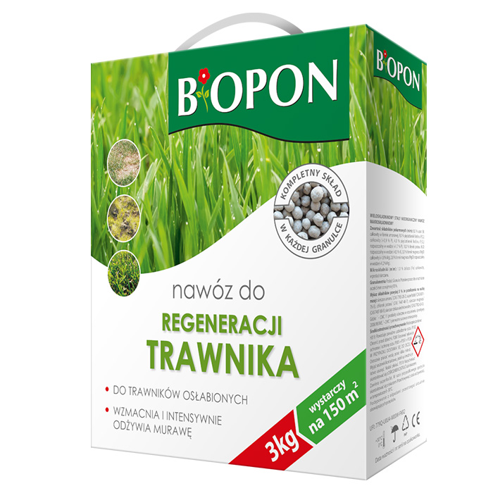 Добриво гранульоване Biopon для відновлення газону 3 кг — фото 1