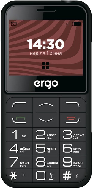 Мобильный телефон Ergo R231 Dual Sim black R231 Dual Sim (black)