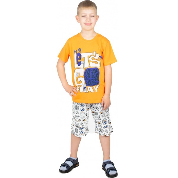 Комплект для хлопчиків Roksana р.104–110 помаранчевий №0014/12034 