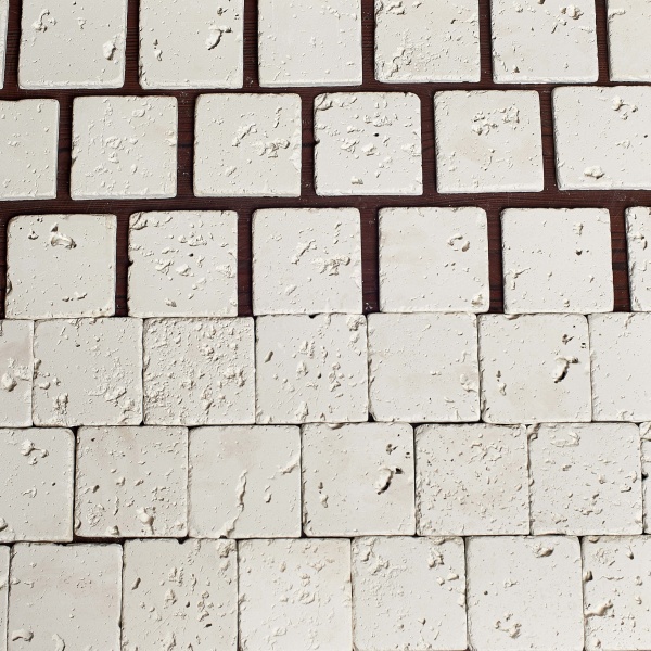 Плитка гіпсова пряма KLVIV DEKOR Livan Travertin Snow 0,41 кв.м 