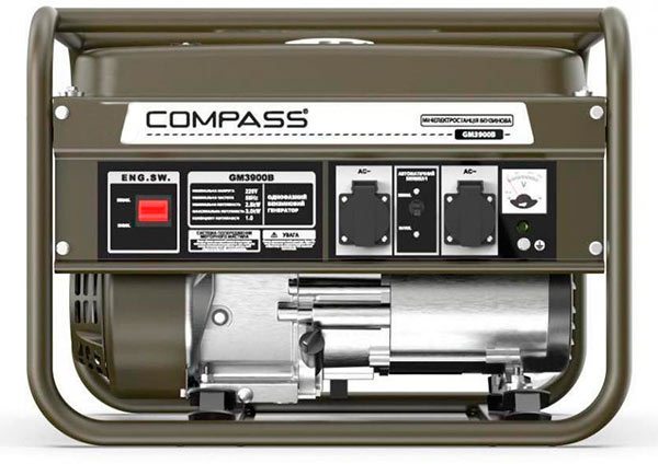 Электрогенераторная установка Compass Greenmax 2,8 кВт / 3 кВт 230 В GM3900B бензин