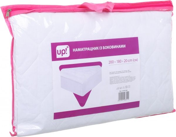 Наматрасник з боковушками силиконизированый синтепон 180x200 см 