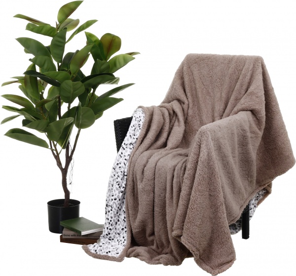 Плед двухсторонний из микрофибры Sherpa 220x200 см в ассортименте La Nuit 