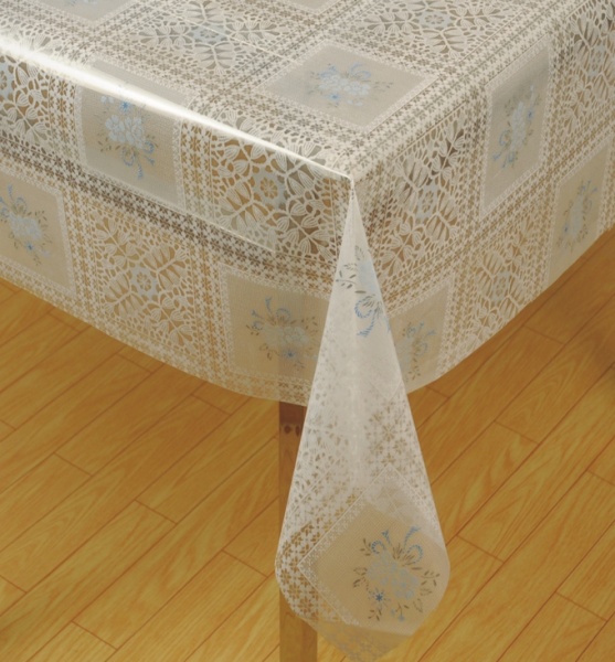 Скатерть D026TM 135x100 см прозрачный с рисунком Даріана 