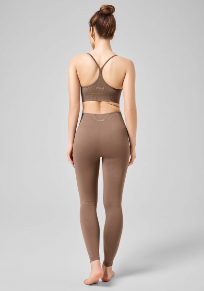 Лосины Casall SEAMLESS GRAPHICAL RIB HIGH WAIST TIGHTS 22610-446 р.M коричневый