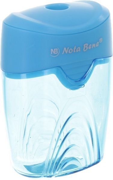 Точилка с прозрачным контейнером синяя Nota Bene