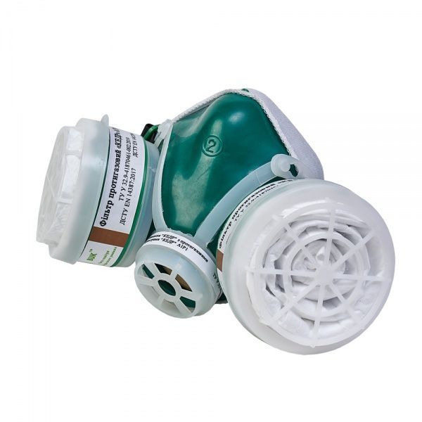 Напівмаска Кедр з протигазовими фільтрами А1Р1 