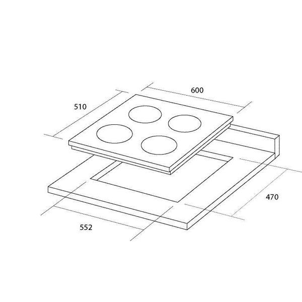 Варильна поверхня газова Pyramida PFG 614 IX