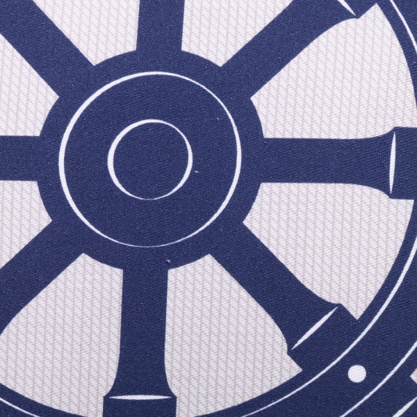 Подушка декоративна Фрегат зі штурвалом 45x45 см білий із малюнком La Nuit 