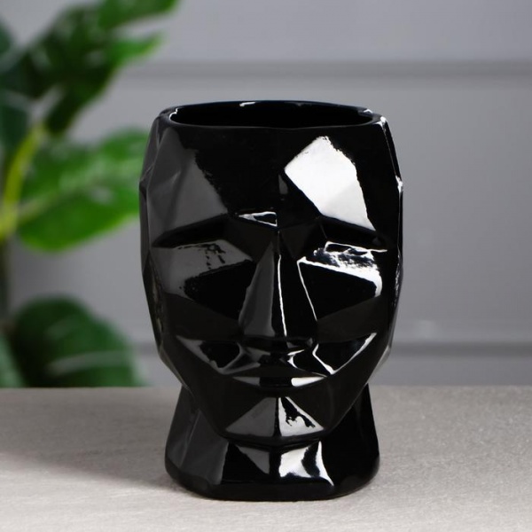 Ваза керамическая Nana ceramics Кай 19 см черный глянец 