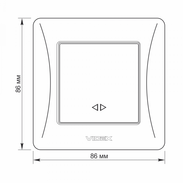 Выключатель перекрестный одноклавишный Videx Binera без подсветки кремовый VF-BNSW1I-CR