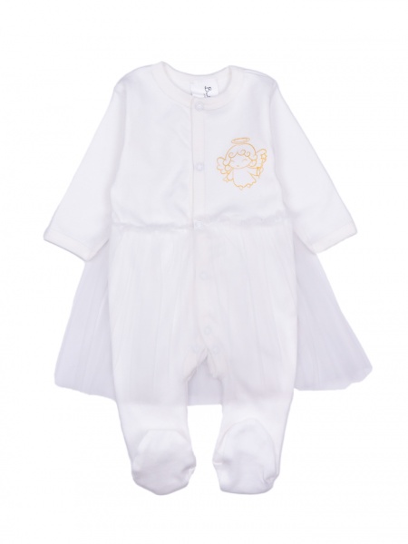 Комбінезон для дівчинки Bambinelli зі спідничкою р.56 молочний 
