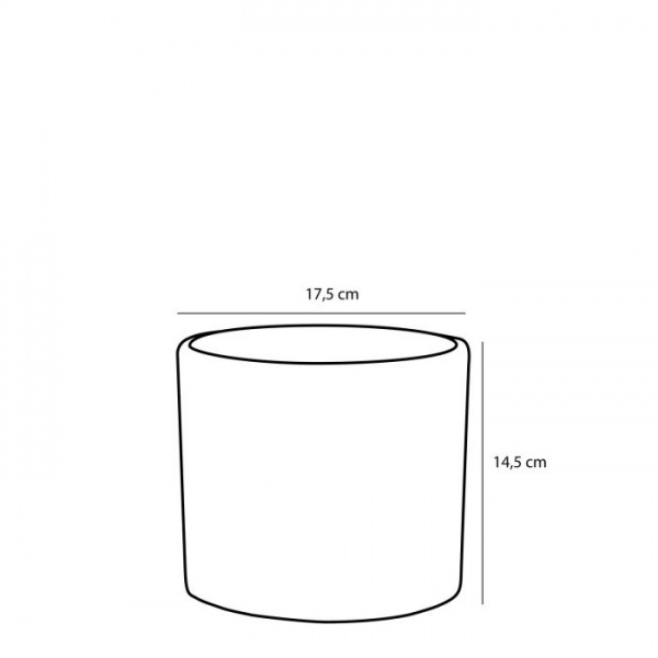 Вазон керамічний Edelman Era 17,5 см круглий 2,89 л пісочний/темно-сірий (1035847) 