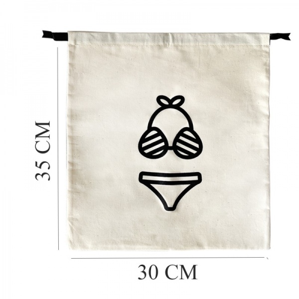 Органайзер текстильный Organize M-beach Beach хлопковый для вещей светлый 350x300 мм