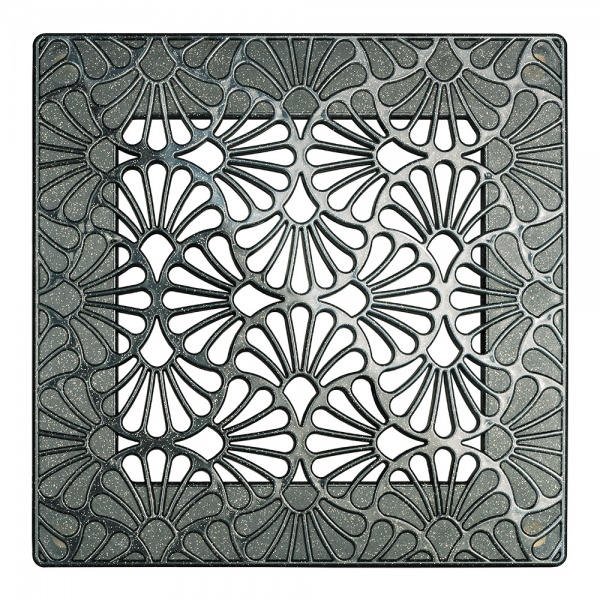 Решітка Вентс Арт-Деко Флора 200х200 ABC-пластик сірий 