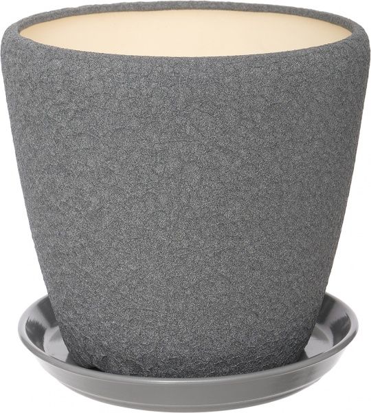 Горщик Оріана-Запоріжкераміка Грация №2 шовк круглий 4,5л металік (056-2-055) 