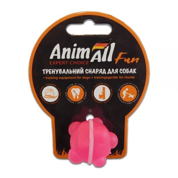 Игрушка для собак AnimAll Шар молекула 3 см коралловый 88133