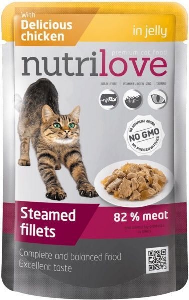 Корм NutriLove з куркою в желе 85 г