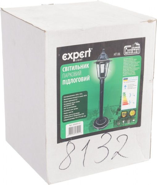 Світильник парковий Expert Кантрі НТ06 підлоговий E27 60 Вт IP44 чорний 