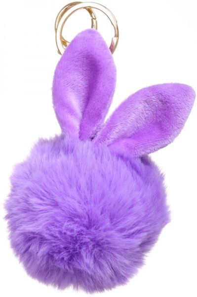 Брелок для рюкзаков с ушками Зайчик нежно-фиолетовый