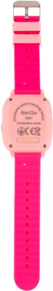 Смарт-годинник AmiGo дитячий вологозахищений GO001 pink (458092)
