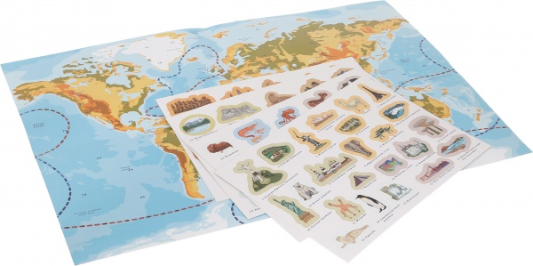 Игра настольная Умняшка с многоразовыми наклейками Интересный мир КП-006