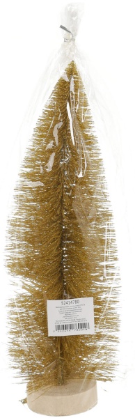 Елка декоративная настольная золотая 13x40 см