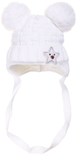 Шапочка дитяча унісекс Kraft+ р.36-38 білий 2733 