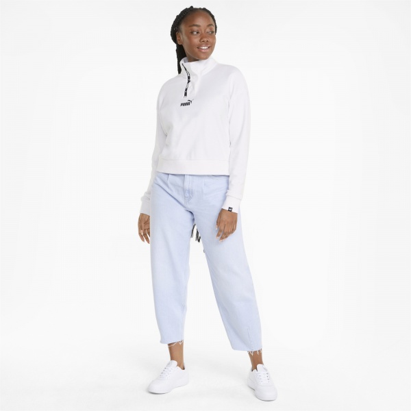 Світшот Puma Power Half-Placket Crew 84712402 р. XS білий