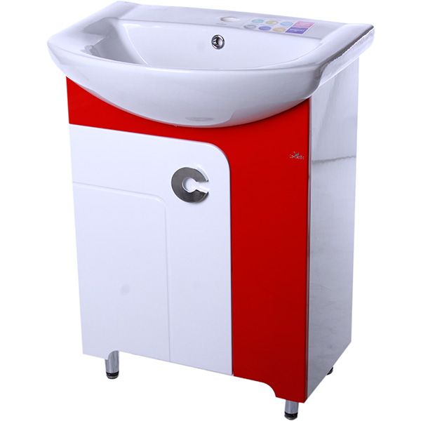 Тумба напольная Сансервіс Eliza 60 с умывальником Libra 60 красная
